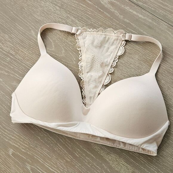 Aerie Cream Lace Back Bra - Picture 1 of 3